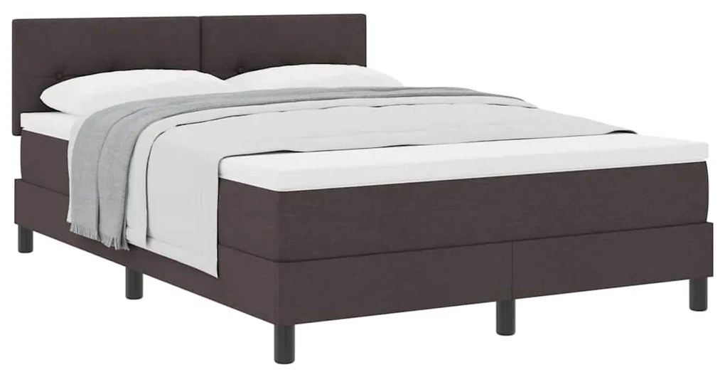 Cama Box Spring com Colchão Castanha 140x200 cm Tecido