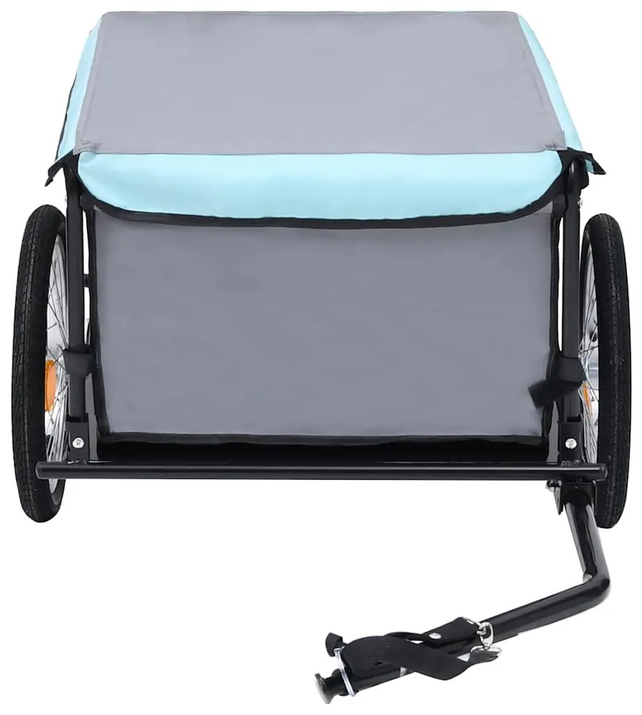 Reboque de carga para bicicleta 65 kg preto e azul