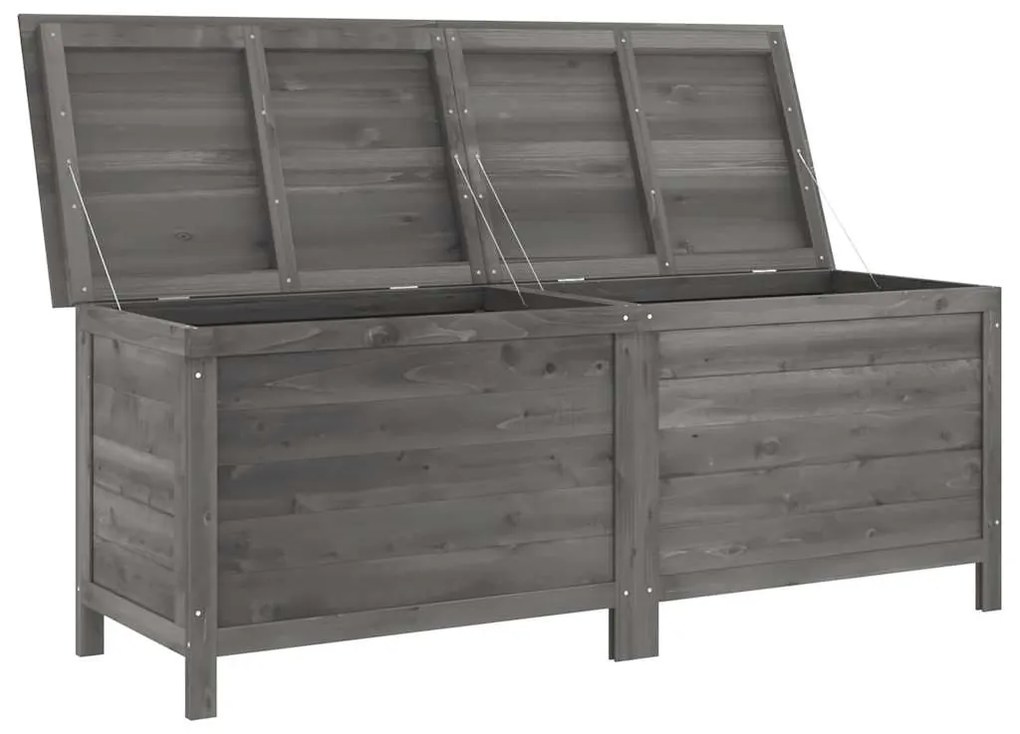 Caixa arrumação p/ jardim 150x50x56,5 cm abeto maciço antracite