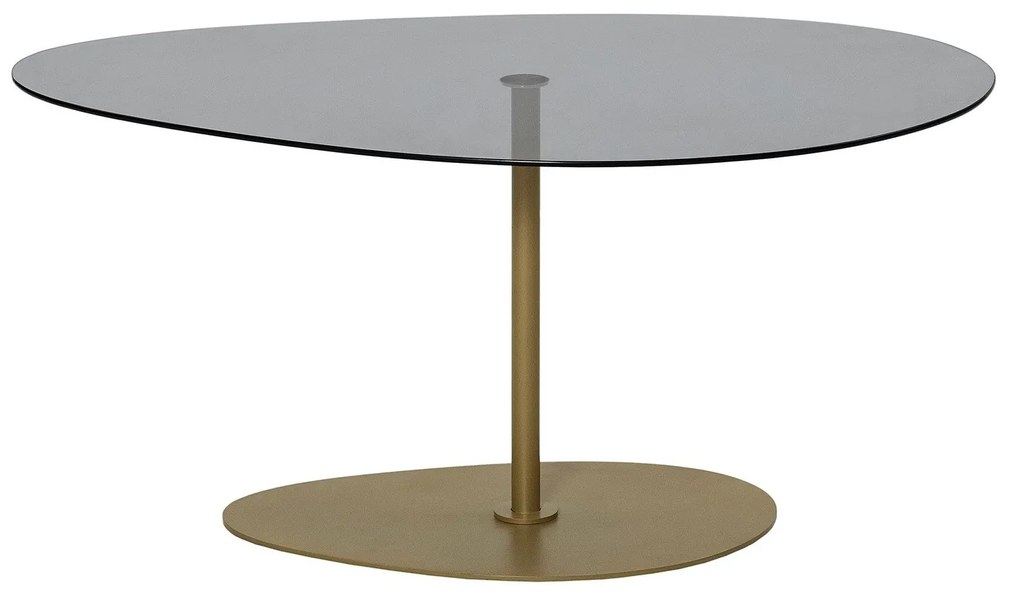 Mesa de Centro Porto – Cinzento Escuro e Dourado – 90 x 40 x 60 cm