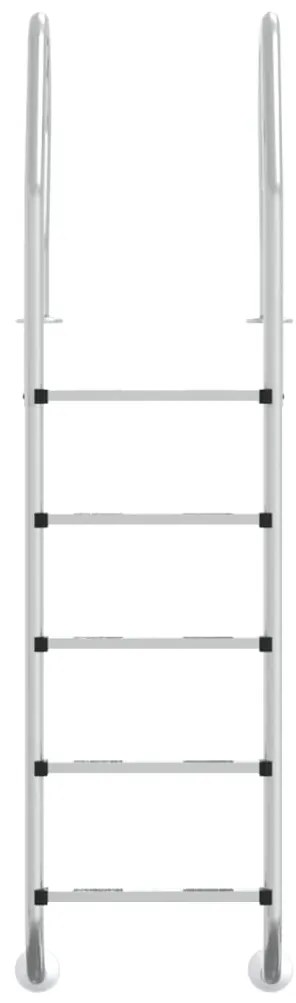 Escada de piscina 54x38x211 cm aço inoxidável 304