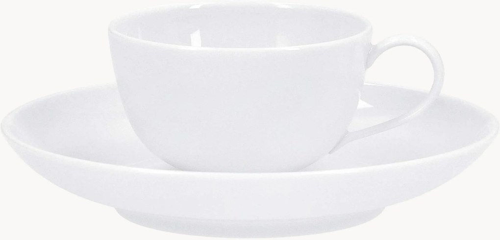 Chávenas de café expresso de porcelana artesanais com pires Urbino, conjunto de 2