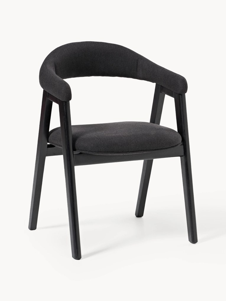 Cadeira de jantar estofada com braços Nik