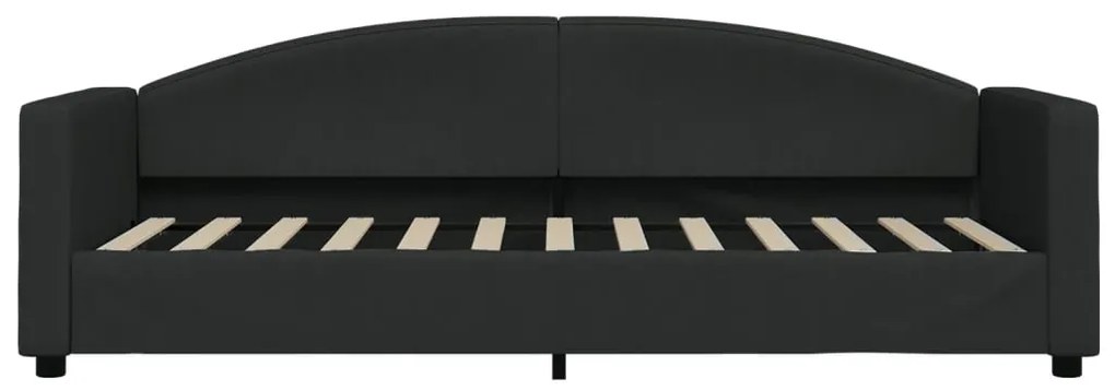 Sofá-cama com colchão 80x200 cm tecido preto