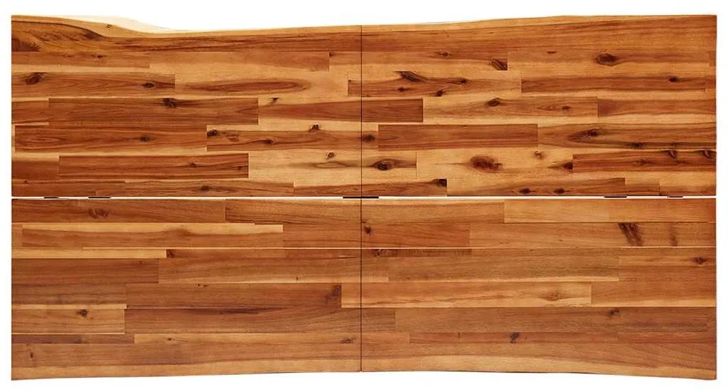 Mesa de jantar c/ bordas vivas 160x80x75 cm acácia maciça