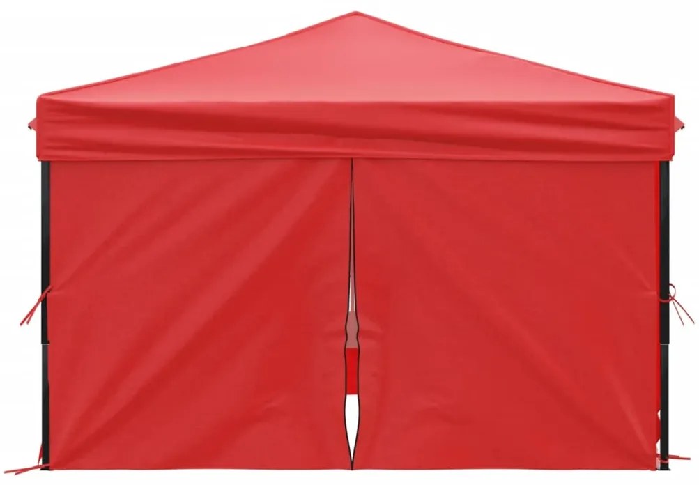 Tenda para festas dobrável com paredes laterais 3x3 m vermelho