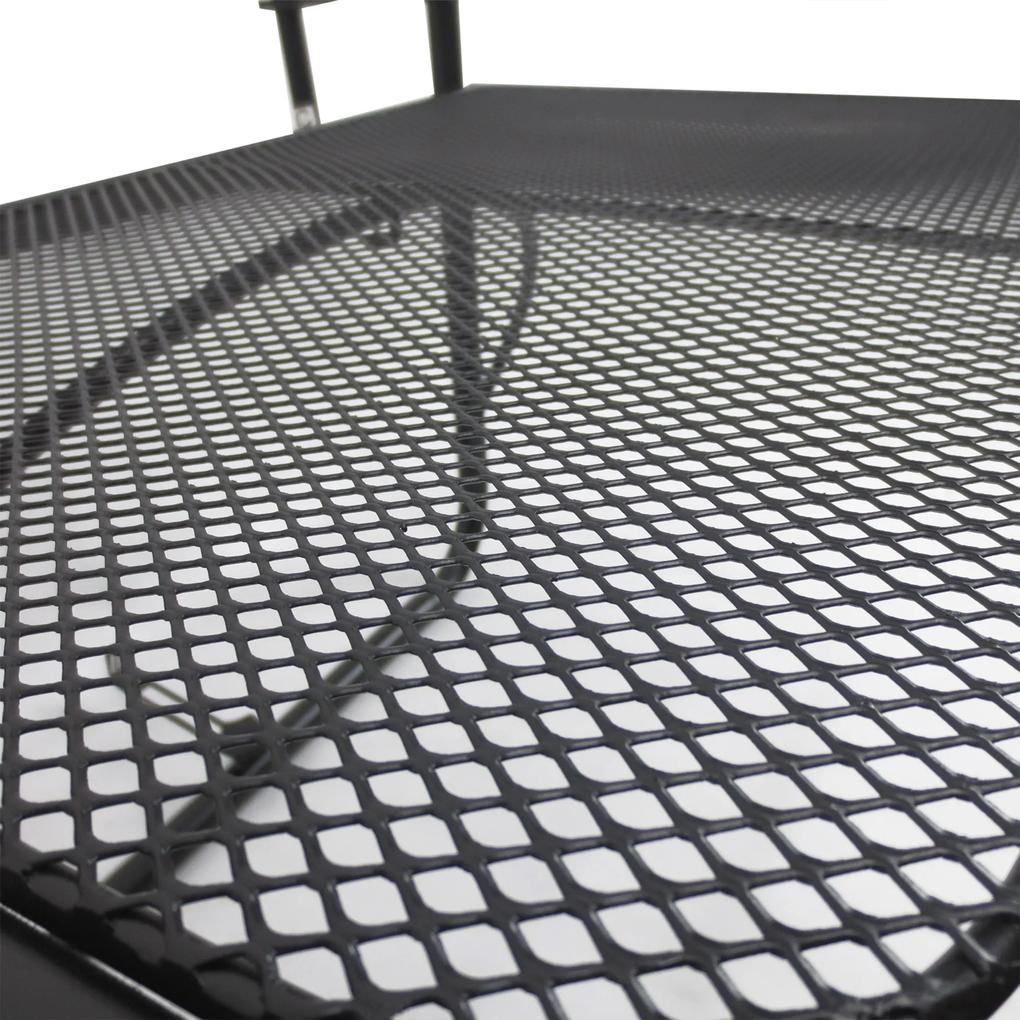 Mesa suspensa para varanda com braço ajustável e altura ajustável em 3 posições Estrutura de metal máx. 30 kg 60x56,5x45 cm