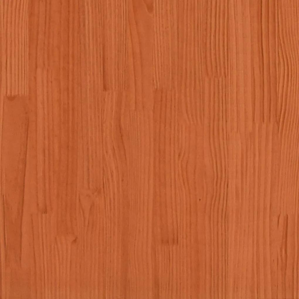 Sofá-cama 75x190 cm madeira de pinho maciça castanho cera