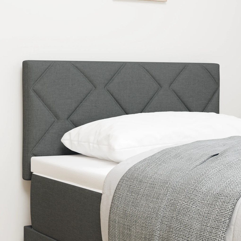 Cabeceira vidaXL Design Blocos de Diamante Cinza Escuro 80 cm em Tecido