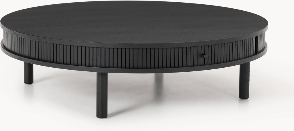 Mesa de centro com frente canelada Calary, Ø 110 cm