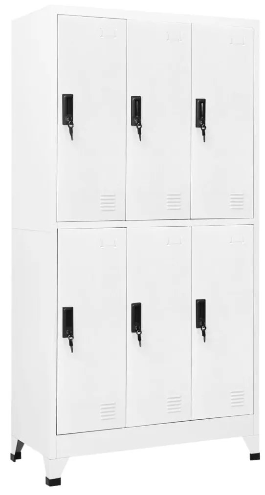 339796 vidaXL Cacifo aço 90x45x180 cm branco