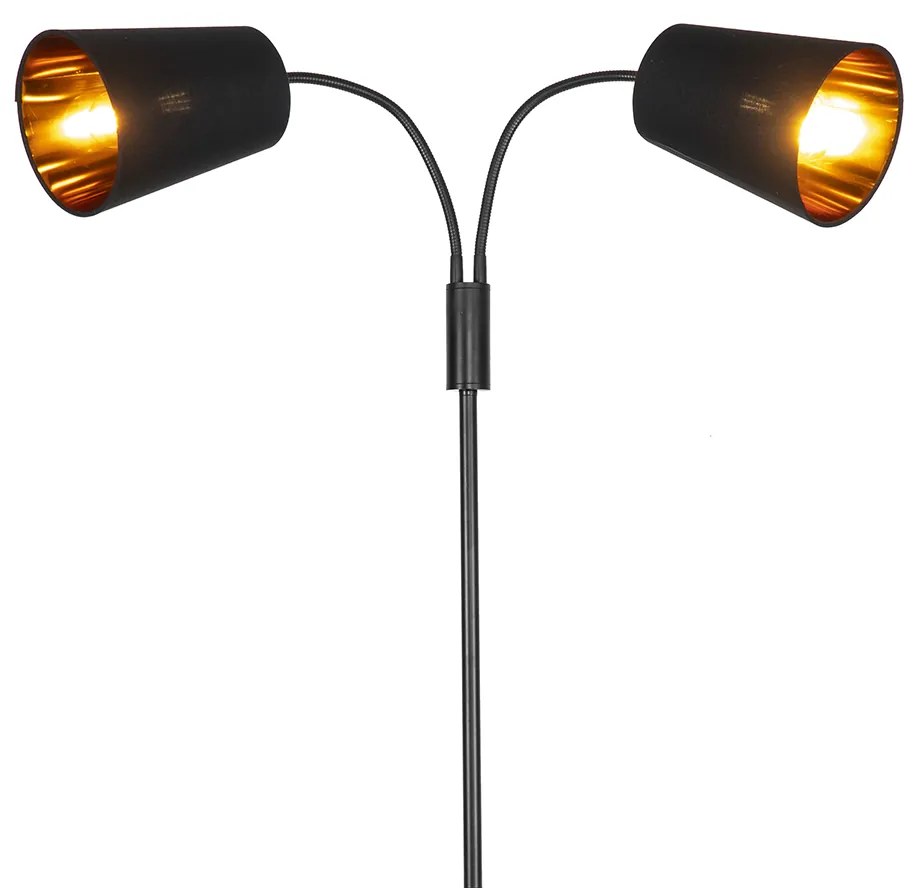 LED Candeeiro de pé inteligente preto incl. 2 Wifi P45 - Carmen Moderno