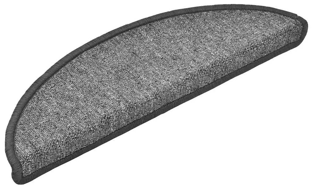 Tapetes de escada 30 pcs 56x17x3 cm cinzento escuro