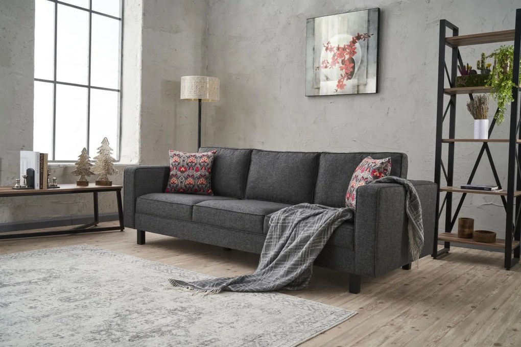 Sofá de 3 Lugares Kale – Antracite – 222 cm