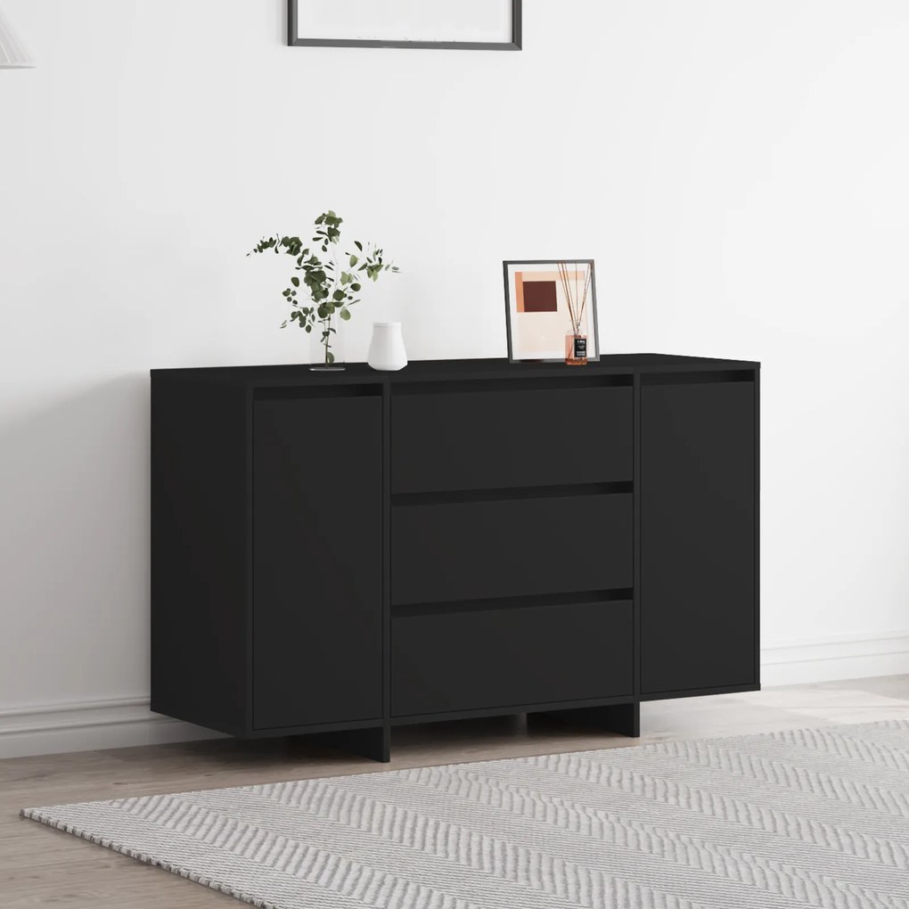 Sideboard Preto 120x41x75 cm Madeira de engenharia
