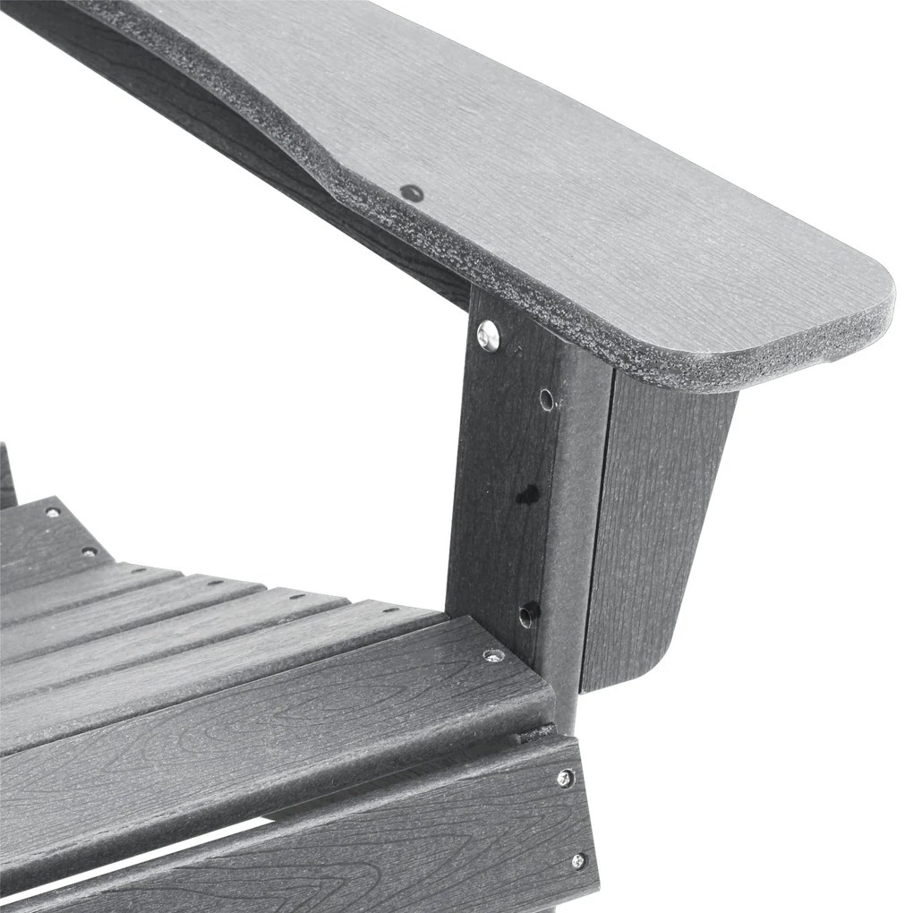 Cadeira Adirondack Cinzento Claro 74x82x91 cm HDPE