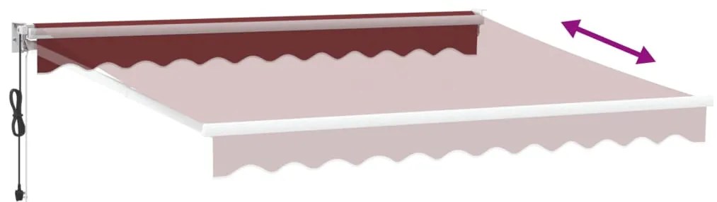 Toldo retrátil automático 300x250 cm bordô