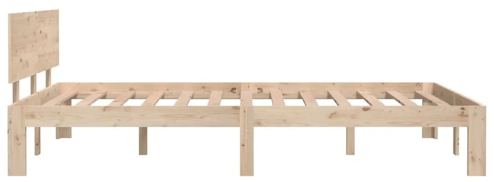 Estrutura de cama 120x200 cm pinho maciço preto