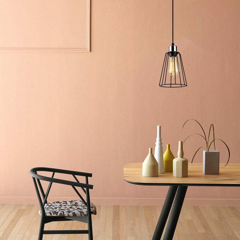 Candeeiro Tel – Preto – Diâmetro 15 cm, Altura 116 cm