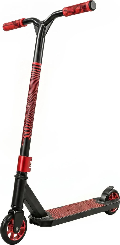 SPORTNOW Trotinete Acrobática com Guiador 360° Rolamentos ABEC-9 Rodas de PU de 120 mm Estrutura de Alumínio 66x47x81 cm Vermelho | Aosom Portugal