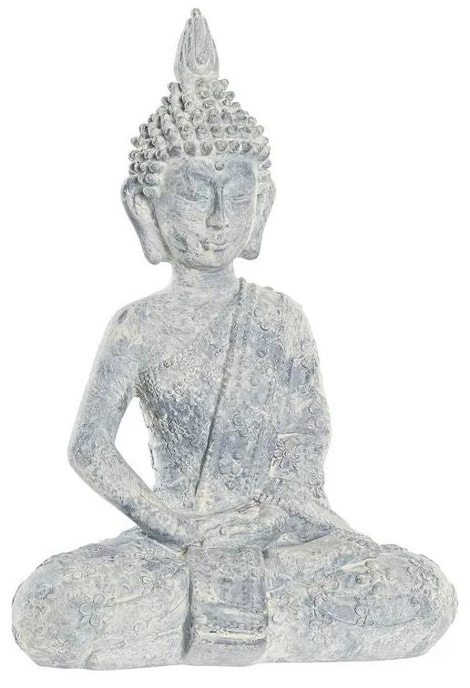 Figura Decorativa DKD Home Decor Buda Resina Cinzento claro (15 x 9 x 22 cm)