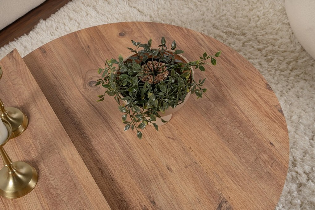 Mesa de Café Orion - Cor Pinho Atlântico - 90x30x60cm e 85x35x30cm