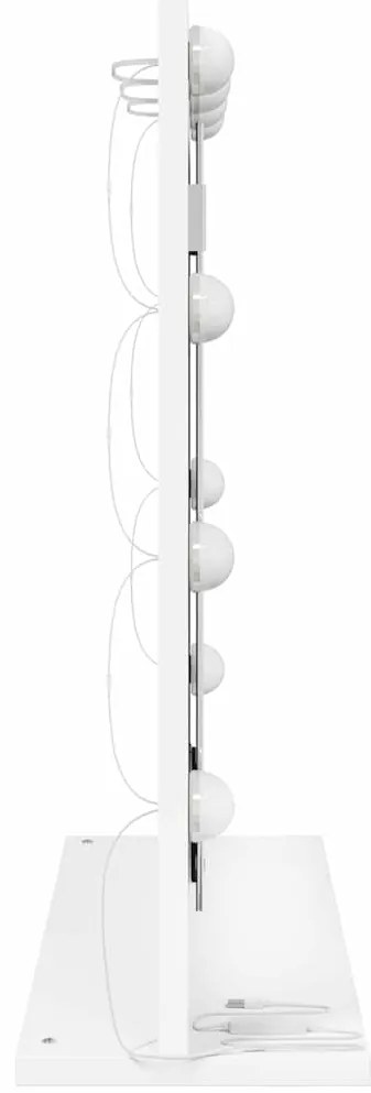 Espelho de Maquilhagem com Luzes LED Branco 60x55x18 cm