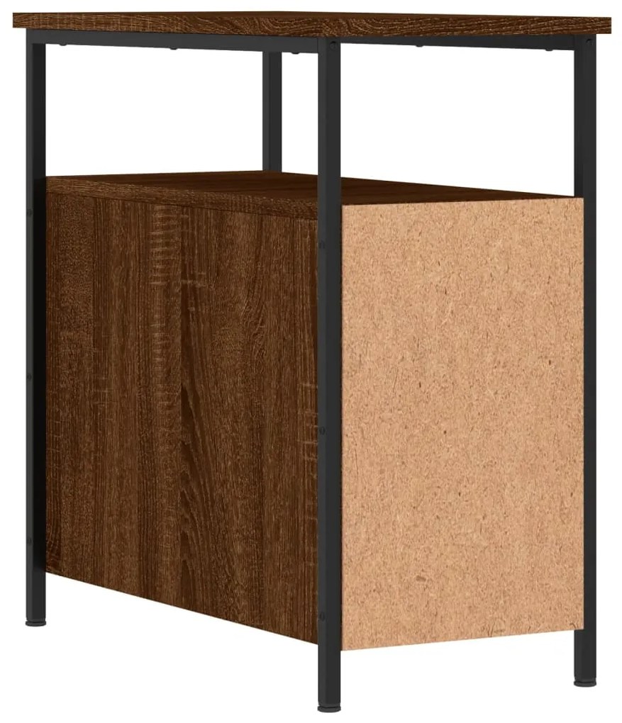 Mesas de cabeceira 2 pcs derivados madeira carvalho castanho