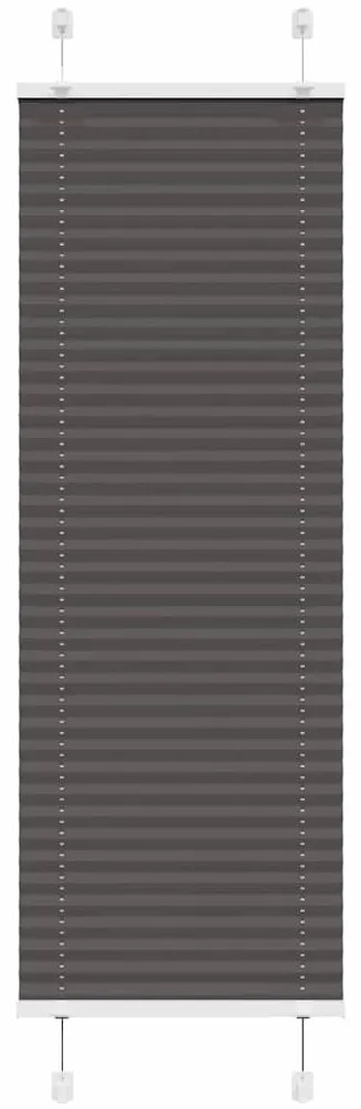 Preto Plissada Cega 50x150 cm Largura Tecido 49,4 cm Poliéster
