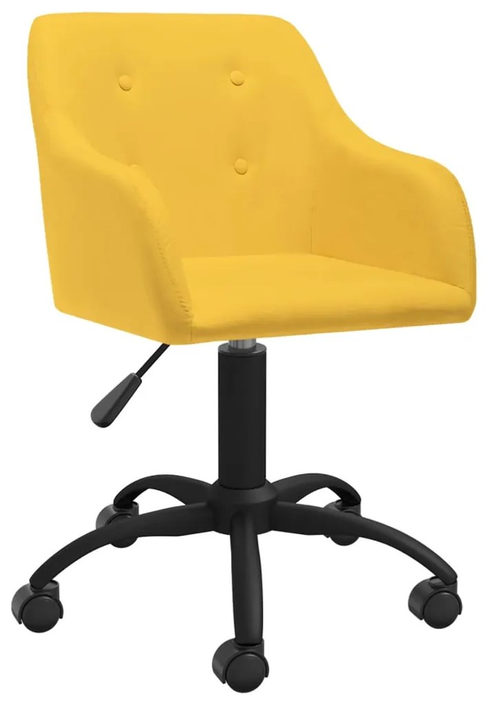 vidaXL Cadeira de escritório giratória tecido amarelo