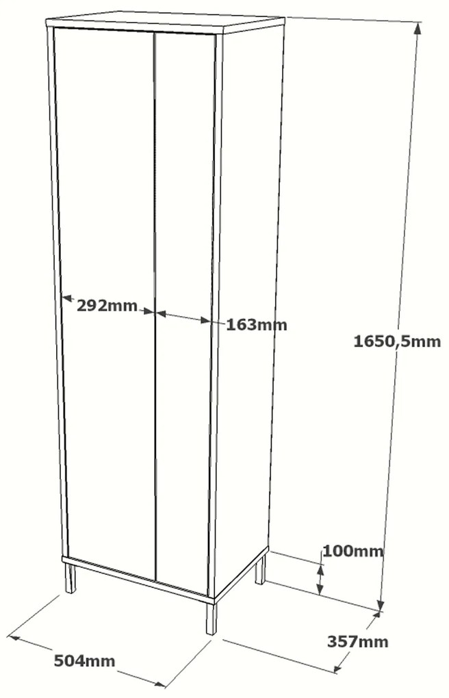 Armário Multiuso DY1 – Branco – 50,4 cm x 165 cm x 35,7 cm