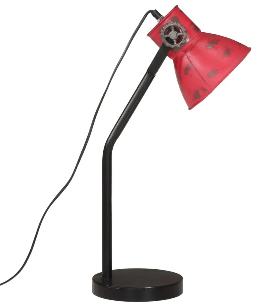 Candeeiro de secretária 25 W 17x17x60cm E27 vermelho desgastado