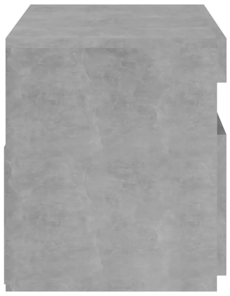 Móvel de TV com luzes LED 75x35x40 cm cinzento cimento