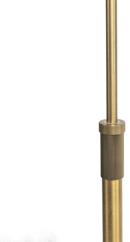 Candeeiro de pé em bronze com cúpula branca e braço ajustável - Ladas Deluxe Moderno