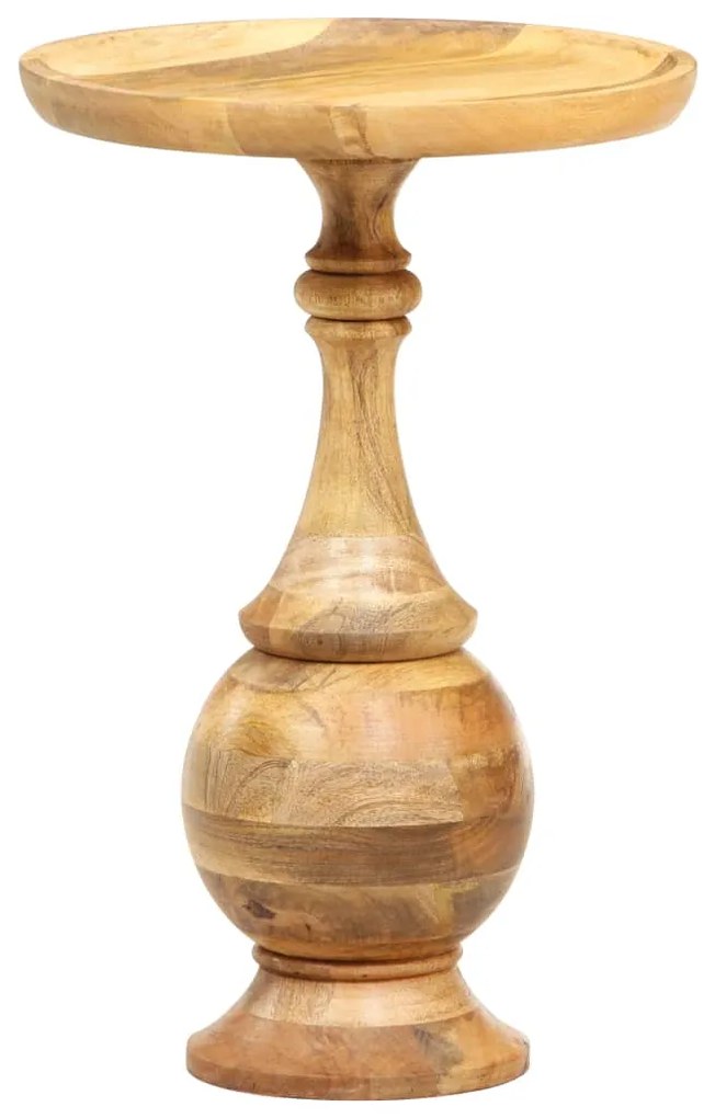 vidaXL Mesa de apoio redonda 43x43x66 cm madeira de mangueira maciça