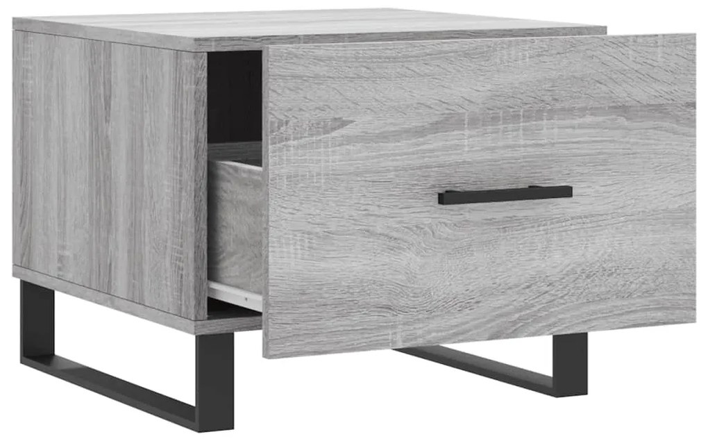 Mesas de centro 2 pcs 50x50x40 cm madeira proc. sonoma cinza