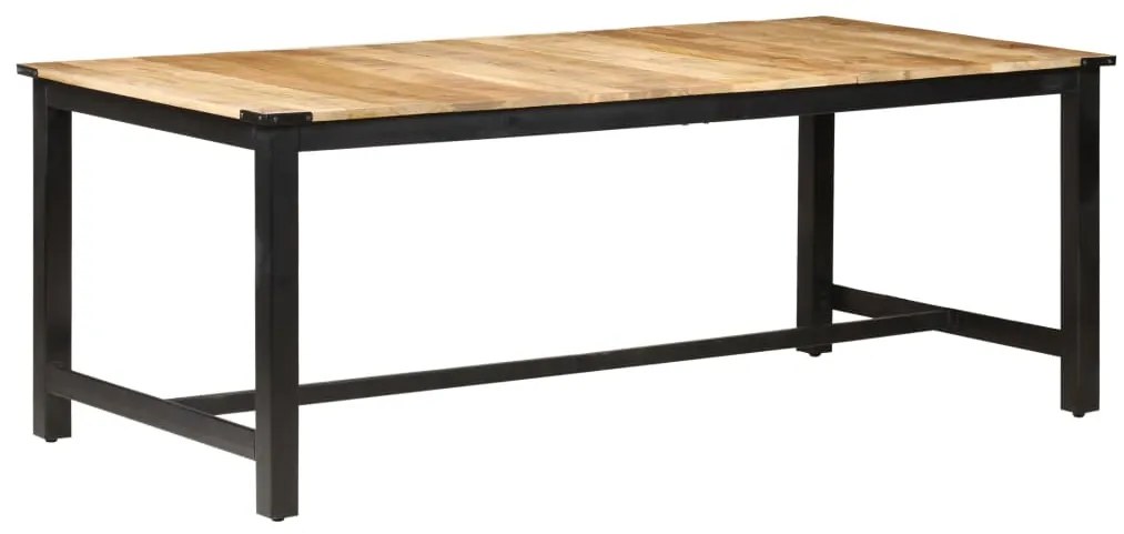vidaXL Mesa de jantar 200x100x76 cm madeira de mangueira maciça áspera
