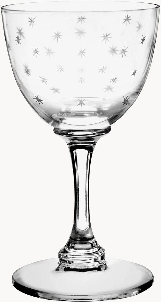 Copos de licor em cristal artesanal Stars, conjunto de 6