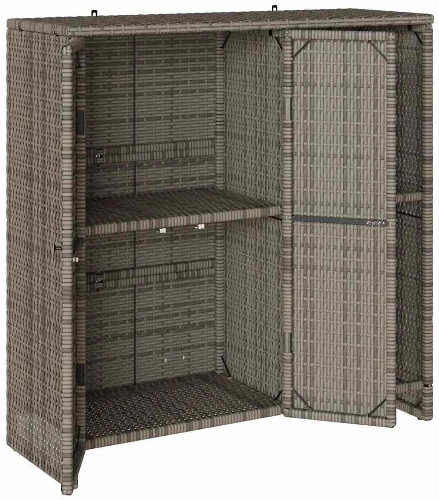 Armário de Armazenamento Cinza 100 x 36 x 102 cm em Vime