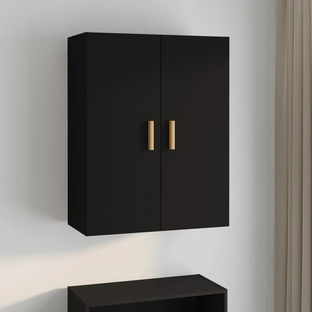 812259 vidaXL Armário de parede suspenso 69,5x34x90 cm preto