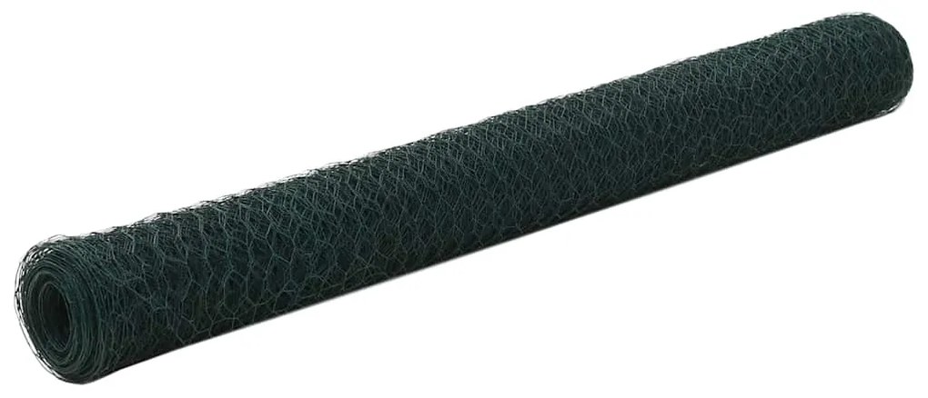 Cerca arame galinheiro 25x1,2 m aço c/ revestimento PVC verde