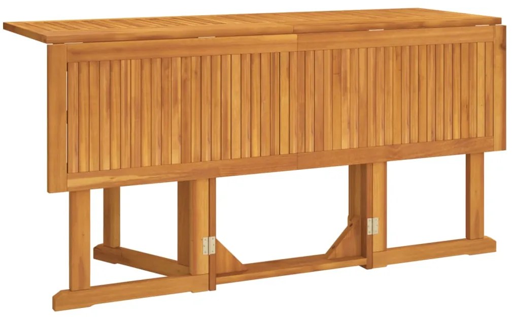 Mesa de jardim com tampo rebatível 150x90x75cm teca maciça