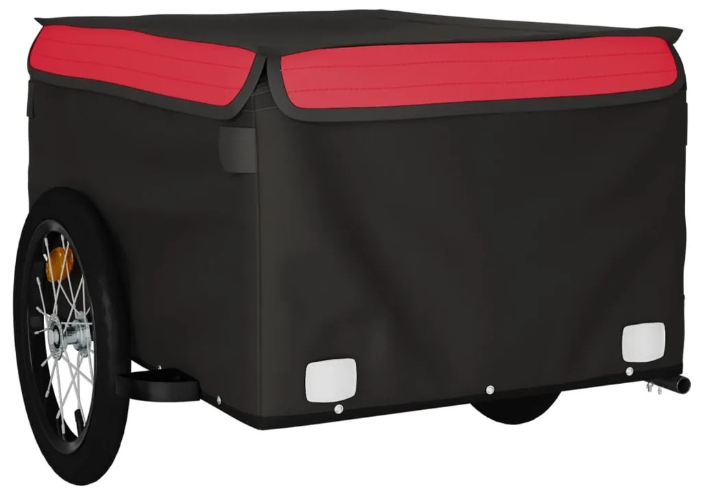 Reboque para bicicleta 45 kg ferro preto e vermelho