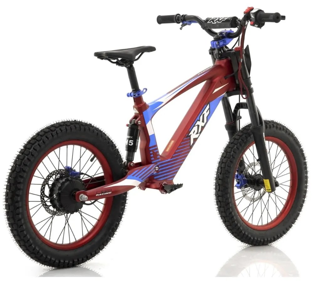 Bicicleta elétrica infantil 500W Roan RXF Evo Racing 18" Vermelho