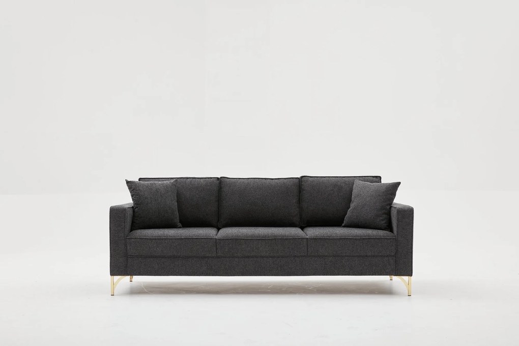 ****  
Sofá de 3 Lugares Berlin – Antracite – 220x83x91 cm

**