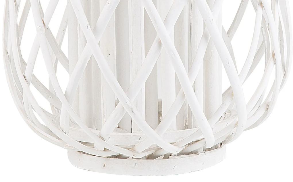 Lanterna decorativa branca 30 cm MAURITIUS Beliani