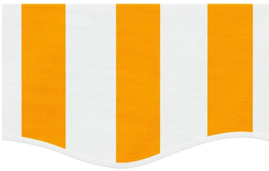 Tecido substituição p/ sanefa toldo 4 m riscas amarelo/branco