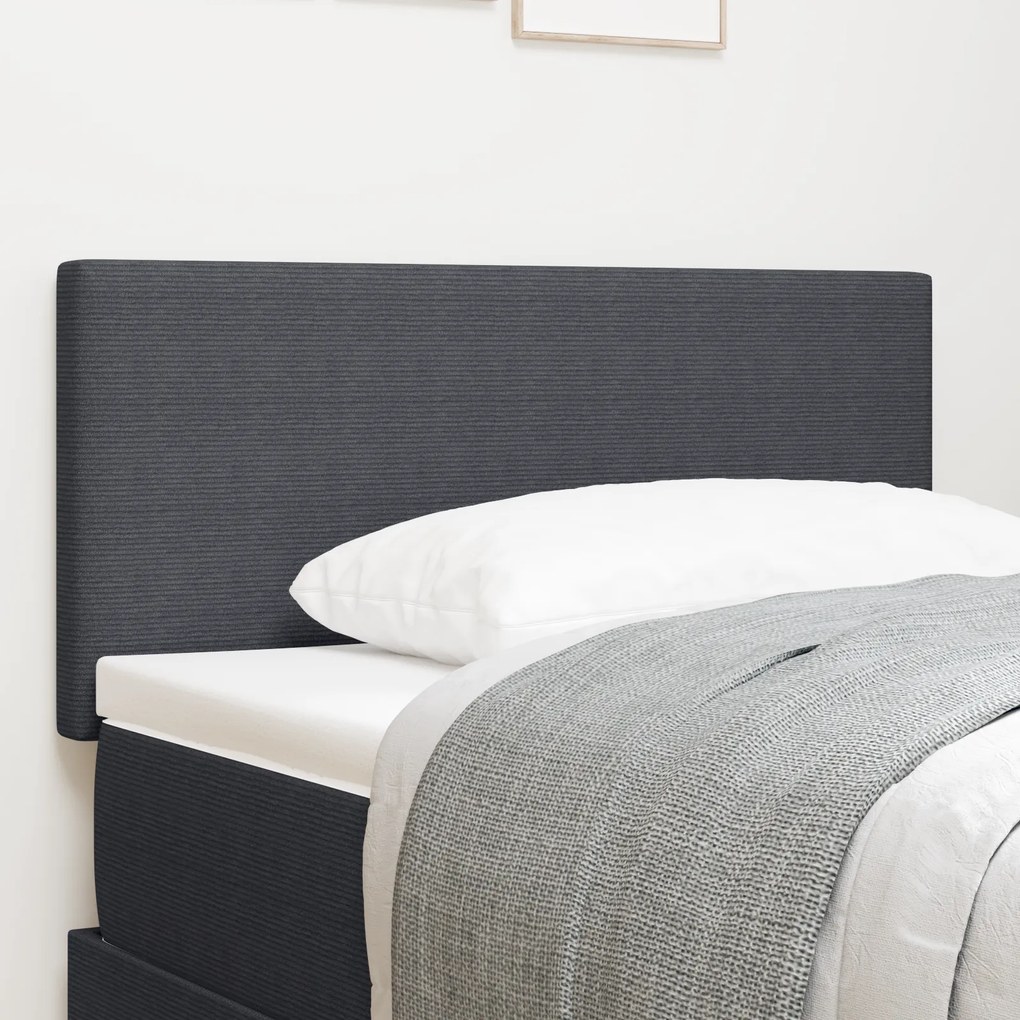 Cabeceira LED vidaXL Design Simples Cinza Escuro 80 cm em Tecido de Veludo
