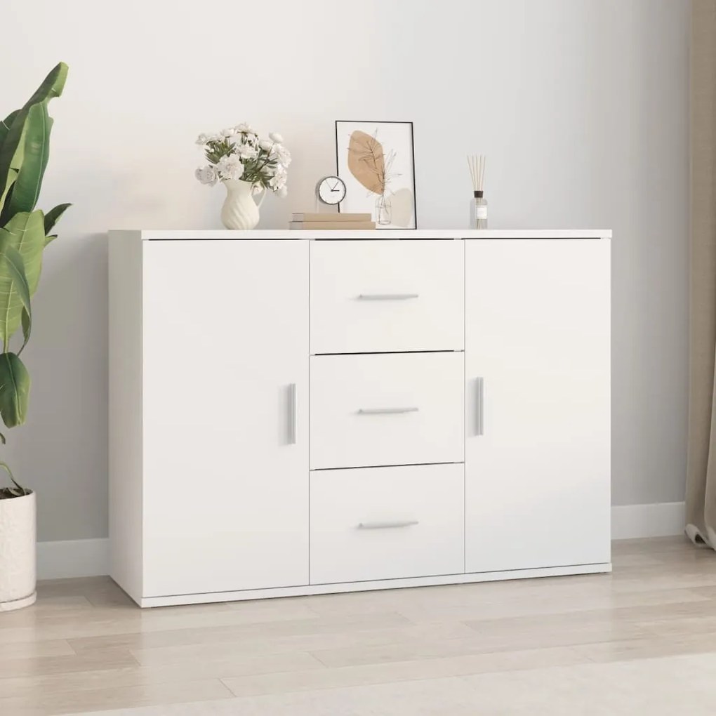 823342 vidaXL Aparador 91x29,5x65 cm derivados de madeira branco