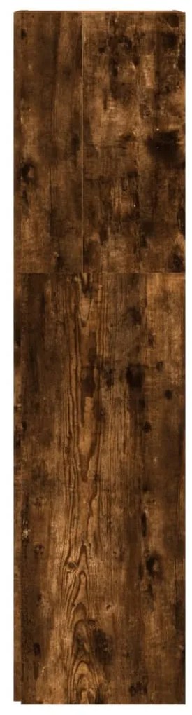 Armário canto 33x33x132 cm derivados madeira carvalho fumado